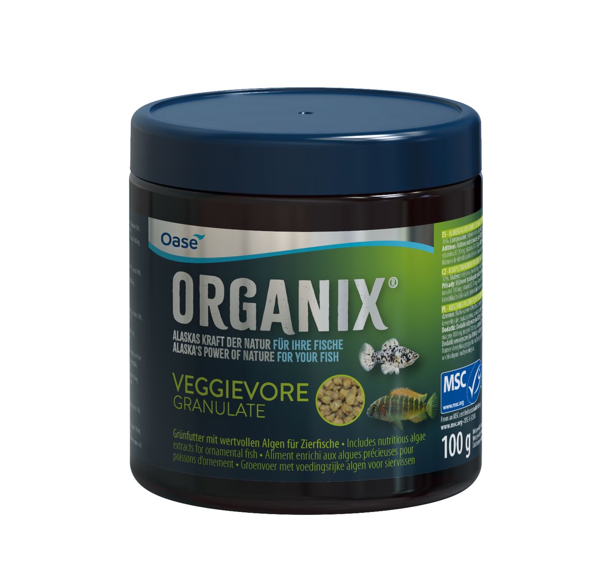 Oase ORGANIX Veggievore Granulate 250ml - Visvoer granulaat voor herbivore vissen
