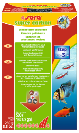 Sera Super Carbon 1000g - actief kool filtermateriaal voor aquariums, afbeelding 2 Filtermedium
