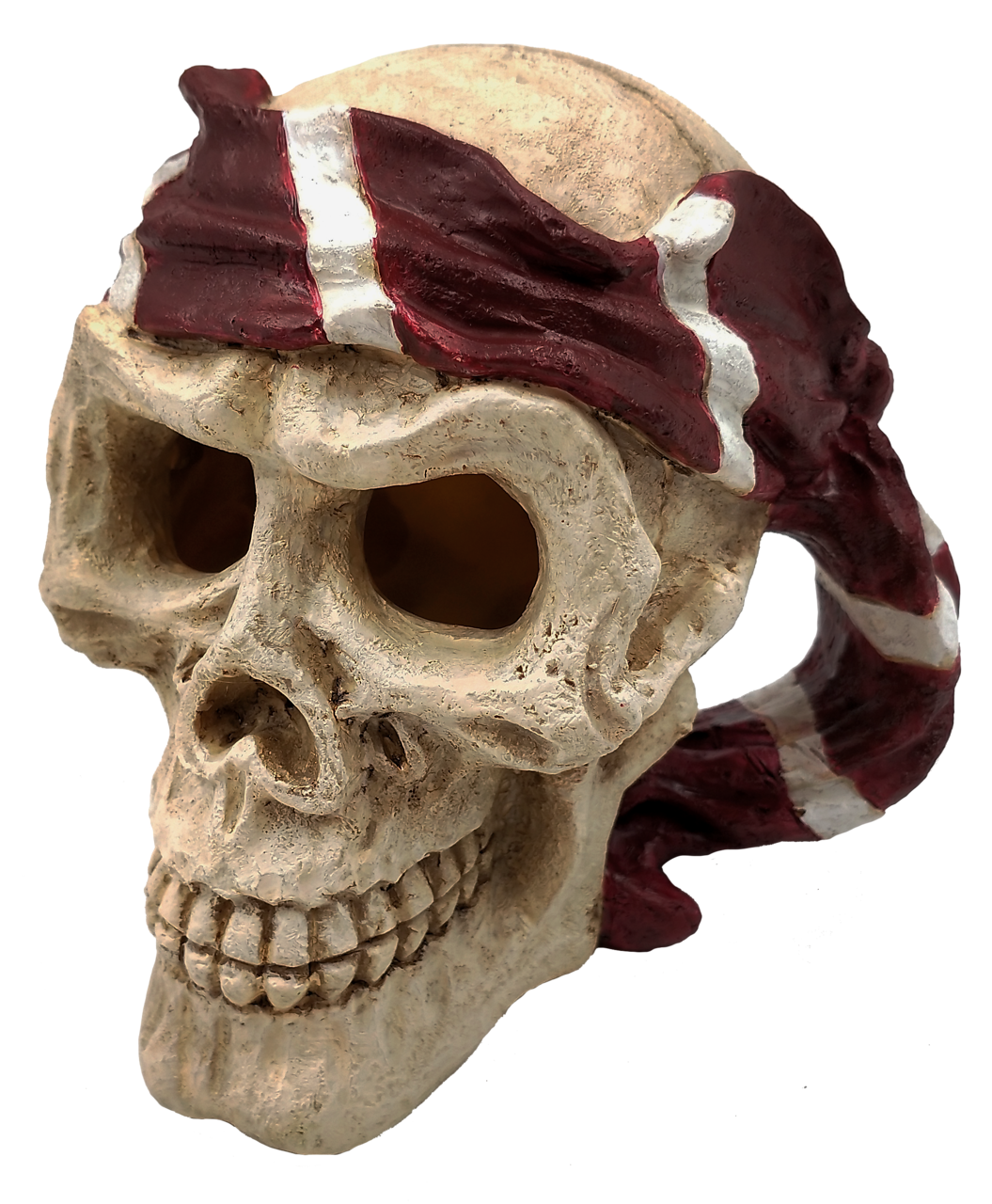 Superfish Skull Red Pirate aquariumdecoratie - piratenthema schuilplaats