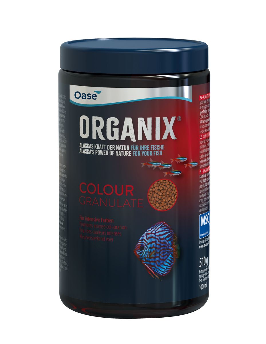 Oase ORGANIX Colour Granulate 1000ml - Kleurversterkend visvoer voordeelverpakking