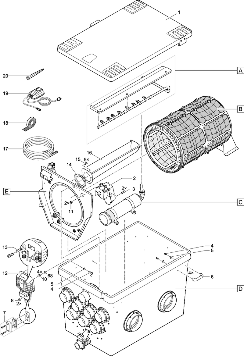 Oase Spoelpomp Trommelfilter XL - Origineel vervangonderdeel ProfiClear, afbeelding 2 Vijverfilter