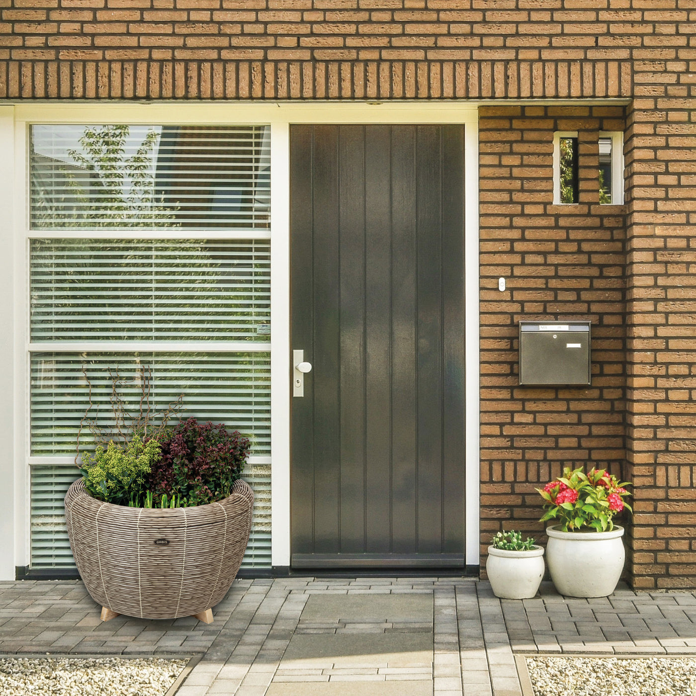 Velda Velda Orbis Planter Sepia - Wicker plantenbak 70 liter voor binnen en buiten