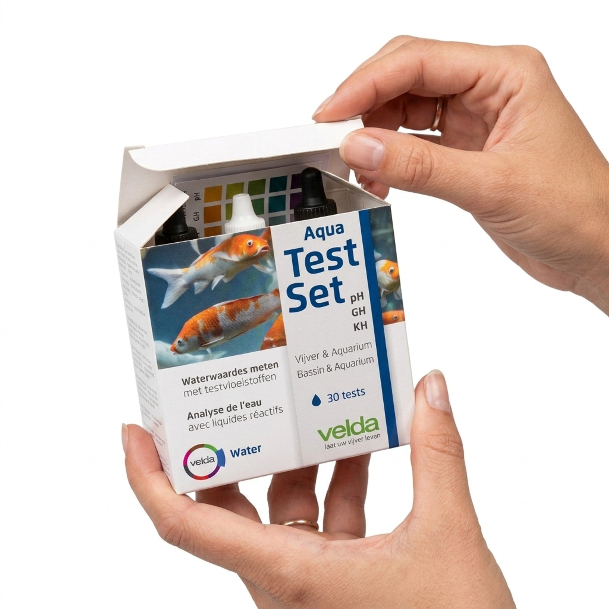 Velda Aqua Test Set pH-GH-KH - Druppeltest voor vijver- en aquariumwater