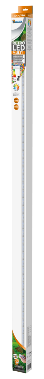 Superfish Retro LED Multi T8 en JT5 150 cm 58W - LED-buis voor aquariumverlichting, afbeelding 2 Aquarium Verlichting
