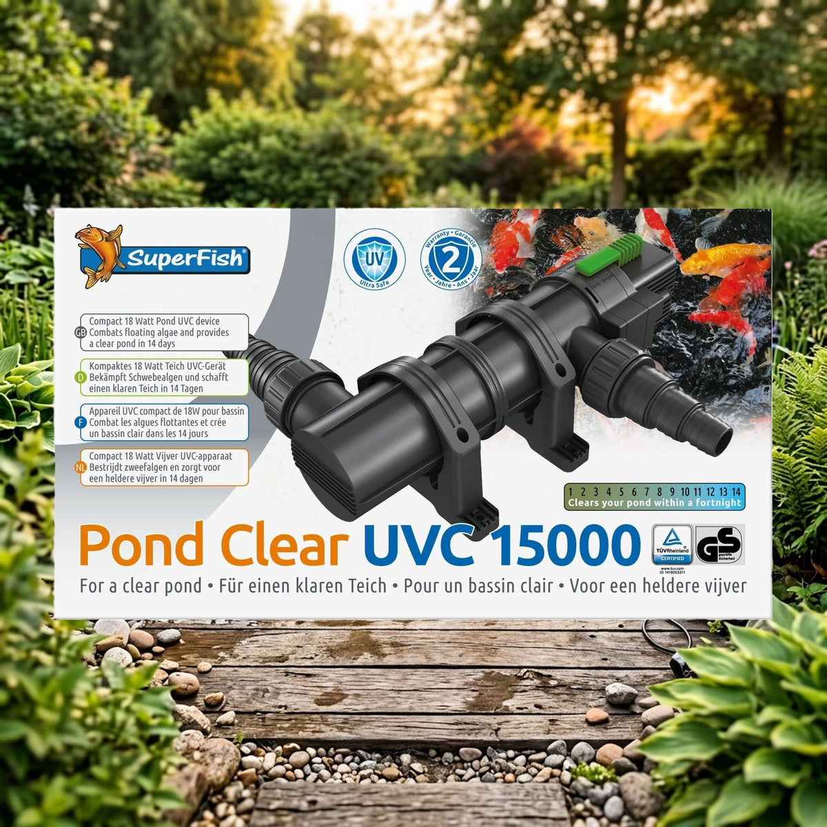 Superfish Pondclear UVC 18W - UV-C unit voor vijvers tot 15.000 liter, afbeelding 4 van 5