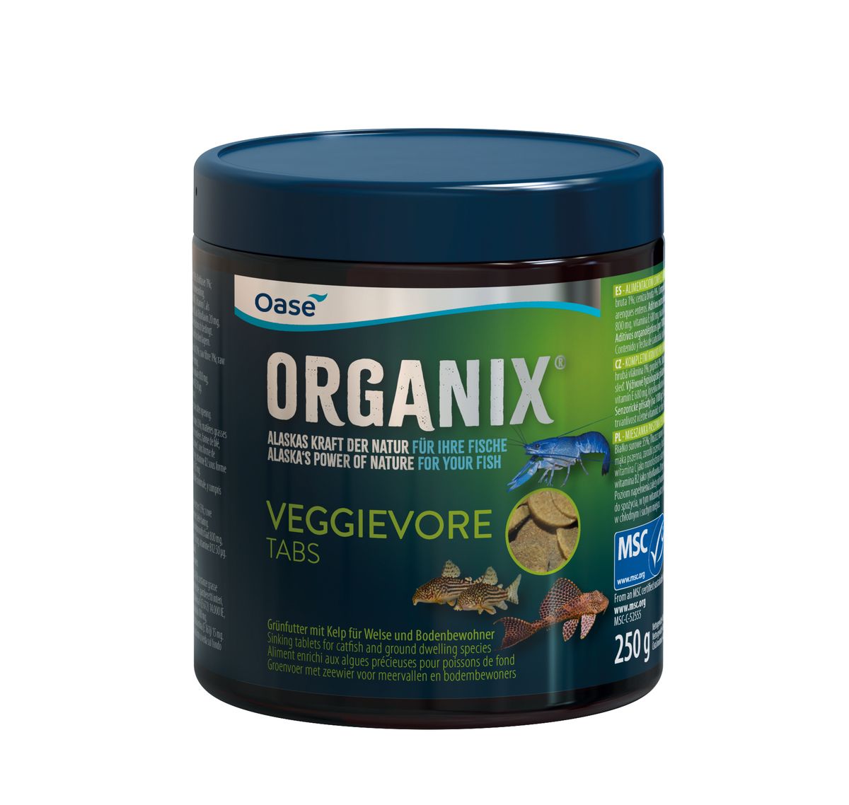 Oase ORGANIX Veggievore Tabs 550ml - Visvoer tabletten voor bodemvissen