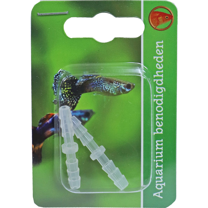 Boon Verbindingsstuk Recht 2x 4 Mm Op Blister - productfoto, Aquariumtoebehoren bij Vijvercentrum
