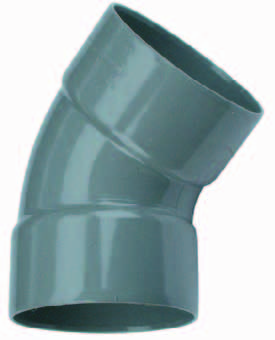 Wavin PVC Bocht 45 graden 2x mof 75 mm - lijmbocht voor afvoer en vijverleidingen