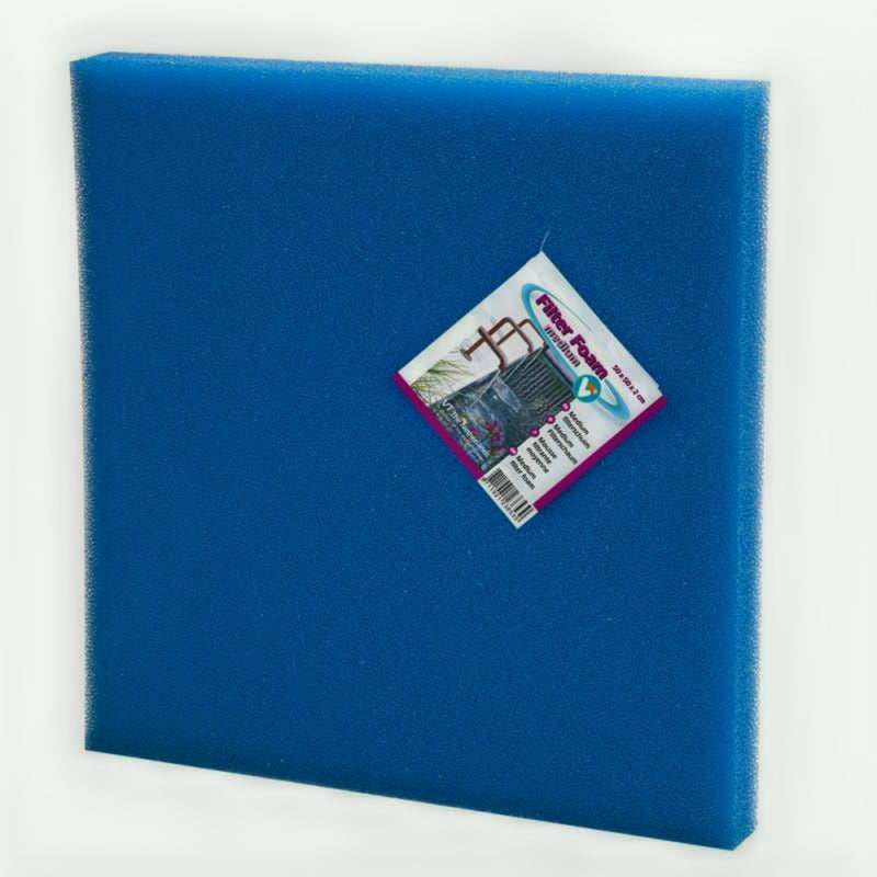 Filterschuim 50 x 50 x 2 cm Blauw - Medium, Onderhoudsproduct bij Vijvercentrum