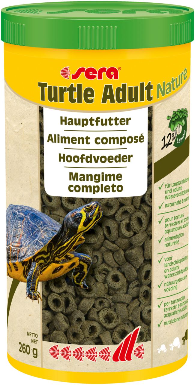 Sera Turtle Adult Nature 1000 ml - Plantaardig hoofdvoer voor volwassen schildpadden