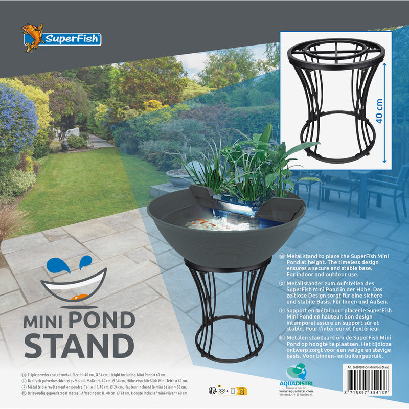 SuperFish Mini Pond Standaard metaal - Verhoger voor minivijver, Hardware bij Vijvercentrum
