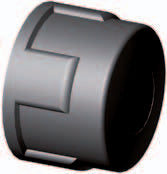 PP draadkap 1/2 inch binnendraad met rubber afdichting - afsluitdop voor leidingen, miniatuur 2