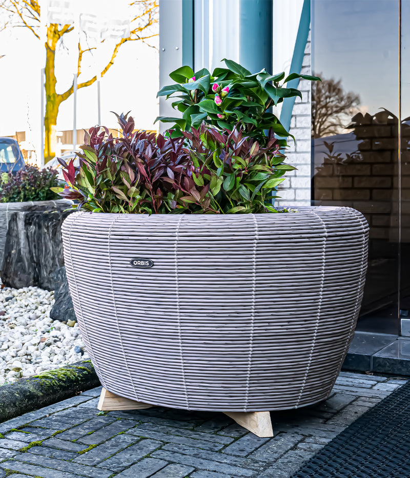 Velda Velda Orbis Planter Taupe - Wicker plantenbak 70 liter voor binnen en buiten, afbeelding 2 Plantenbak