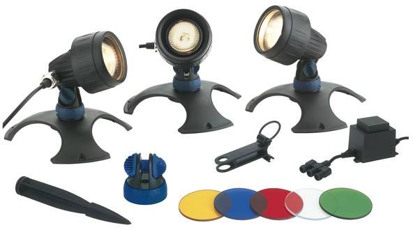 Oase LunAqua 3 Set 3 - Complete set met 3 verstelbare LED-vijverspots 12V warm wit, afbeelding 2 Vijververlichting