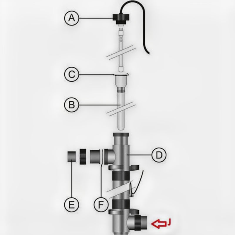 Koi Pro Master/Rvs Uv Quartz 40/75 -2015 - productfoto — Onderdeel UV-C bij Vijvercentrum