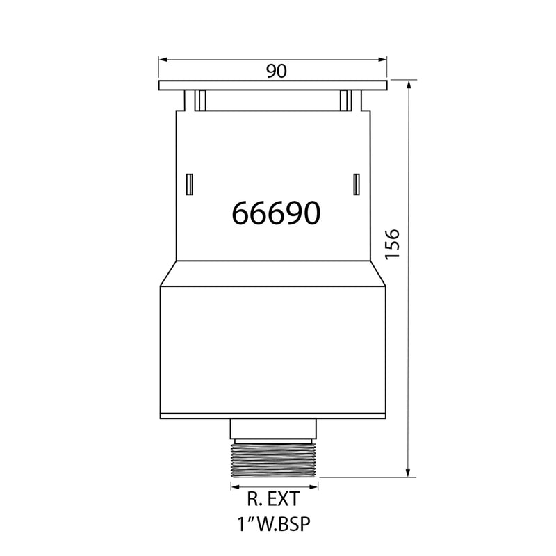 Foam Sproeikop RVS316 50mm - Fonteinkop voor Vijver - 66690 A fe1b, detailaanzicht FONTEINEN