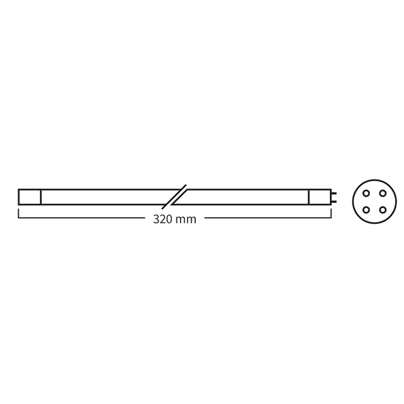 Filtreau 16 Watt - T5 - Witte fitting - lengte 320mm - UVC Vervangingslamp - afbeelding 2