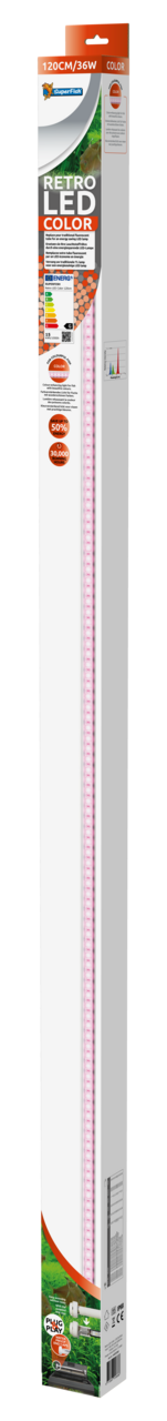 Superfish Retro LED Color T8 en JT5 120 cm 36W - kleurversterkende LED-buis voor aquariumverlichting, afbeelding 2 Aquarium Verlichting