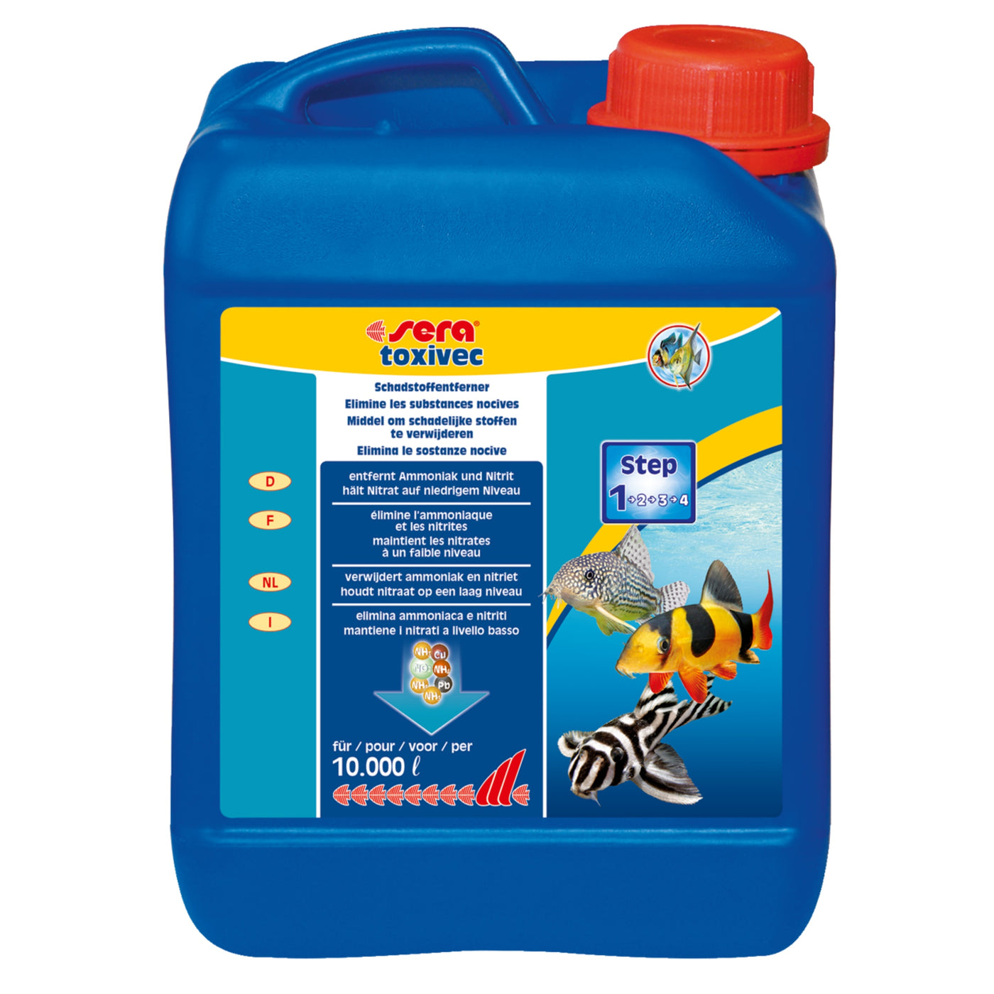 Sera Toxivec 2500 ml - verwijdert ammoniak en nitriet uit aquariumwater