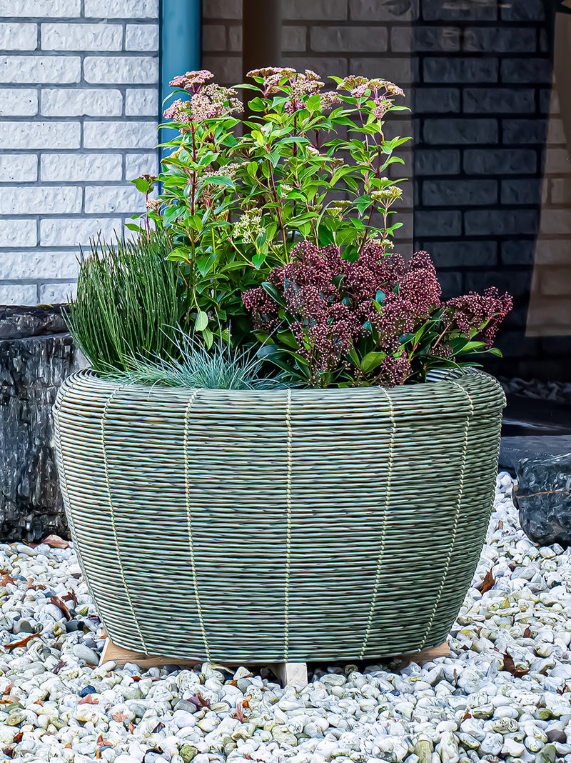 Velda Velda Orbis Planter Olive - Wicker plantenbak 70 liter voor binnen en buiten, afbeelding 3 Plantenbak