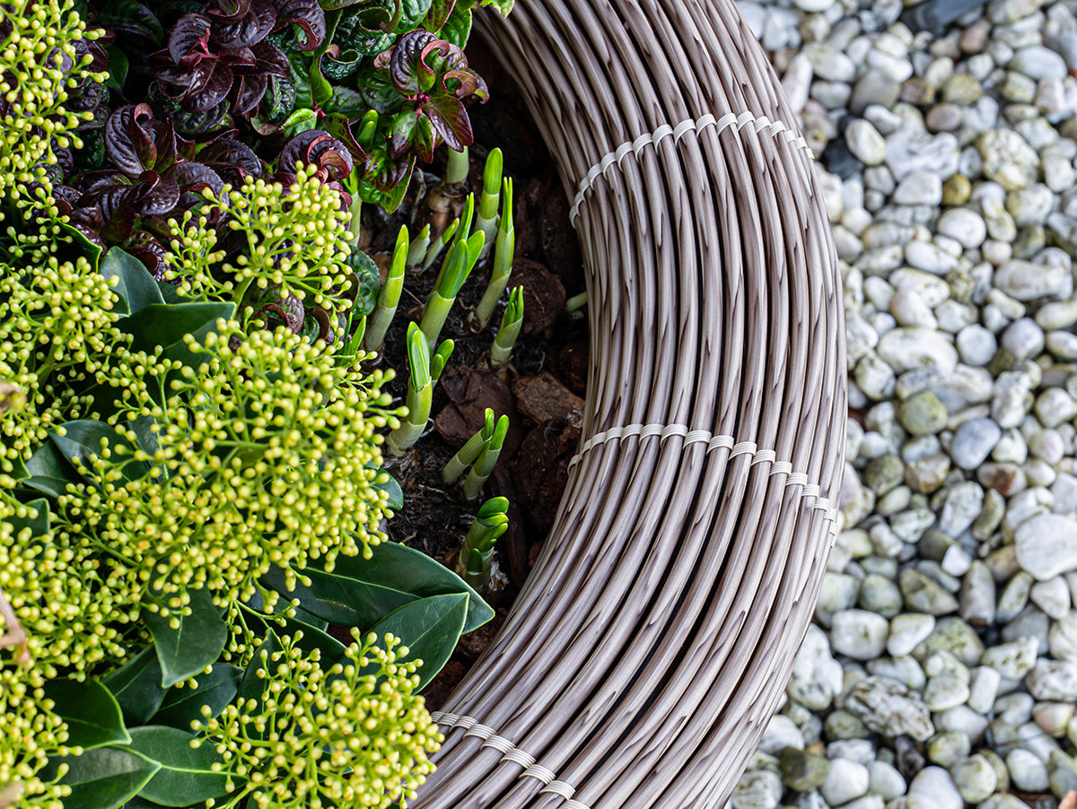 Velda Velda Orbis Planter Sepia - Wicker plantenbak 70 liter voor binnen en buiten