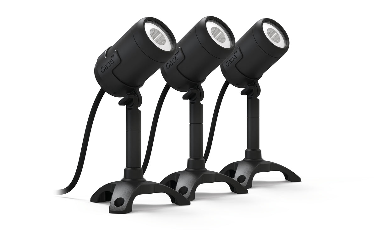 Oase LunAqua Connect M Set 3 - vijververlichting met 3 LED spots warm wit