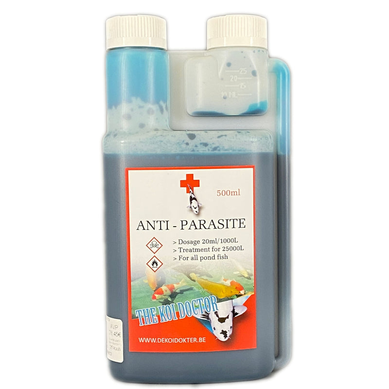 De Koidokter Anti-Parasiet - 500 ml (25kb) - productfoto — Vismedicijn bij Vijvercentrum