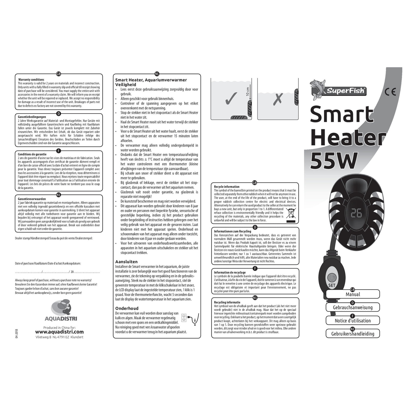 Superfish Smart Heater 55 Watt - productfoto