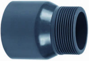 Europond PVC puntstuk 75 mm lijm x 2 1/2 inch buitendraad - doorvoerfitting voor vijverleidingen