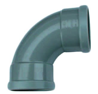 Wavin PVC Bocht 88° manchet - 2 x mof 110 mm - productfoto