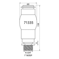 Foam sproeikoppen RVS316 32mm - Fonteinkop voor vijver - 71335 A 3f4d, miniatuur 2