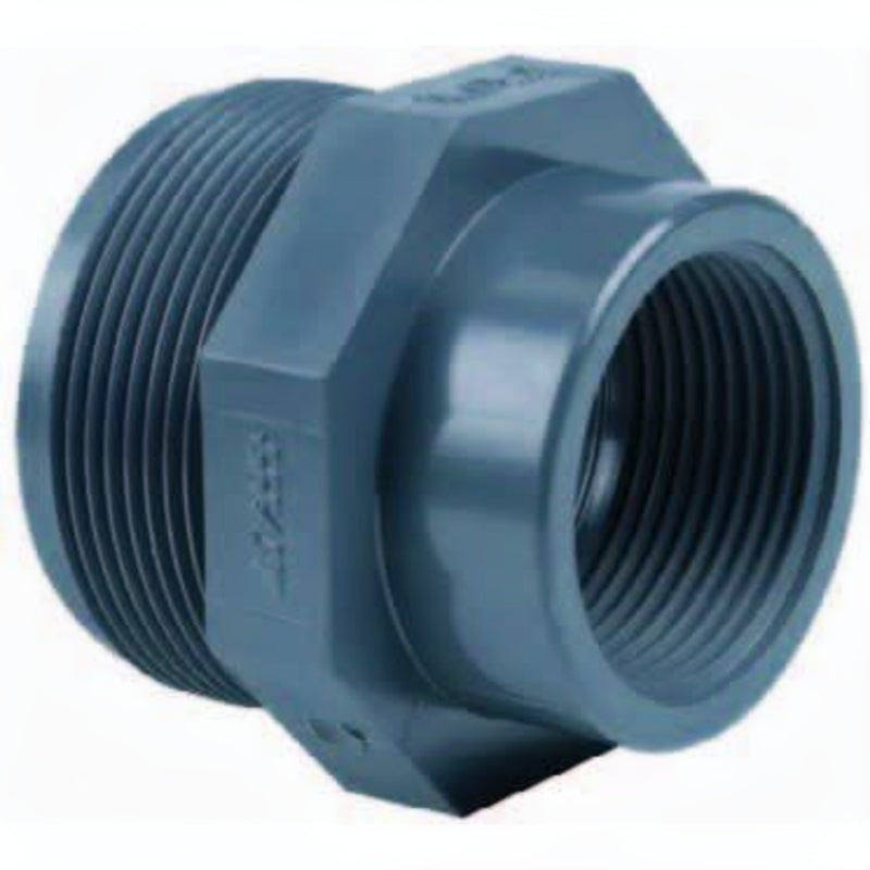Effast soknippel buitendraad x binnendraad 1/2 x 3/8 inch - PVC verloopnippel, PVC Hulpstuk bij Vijvercentrum