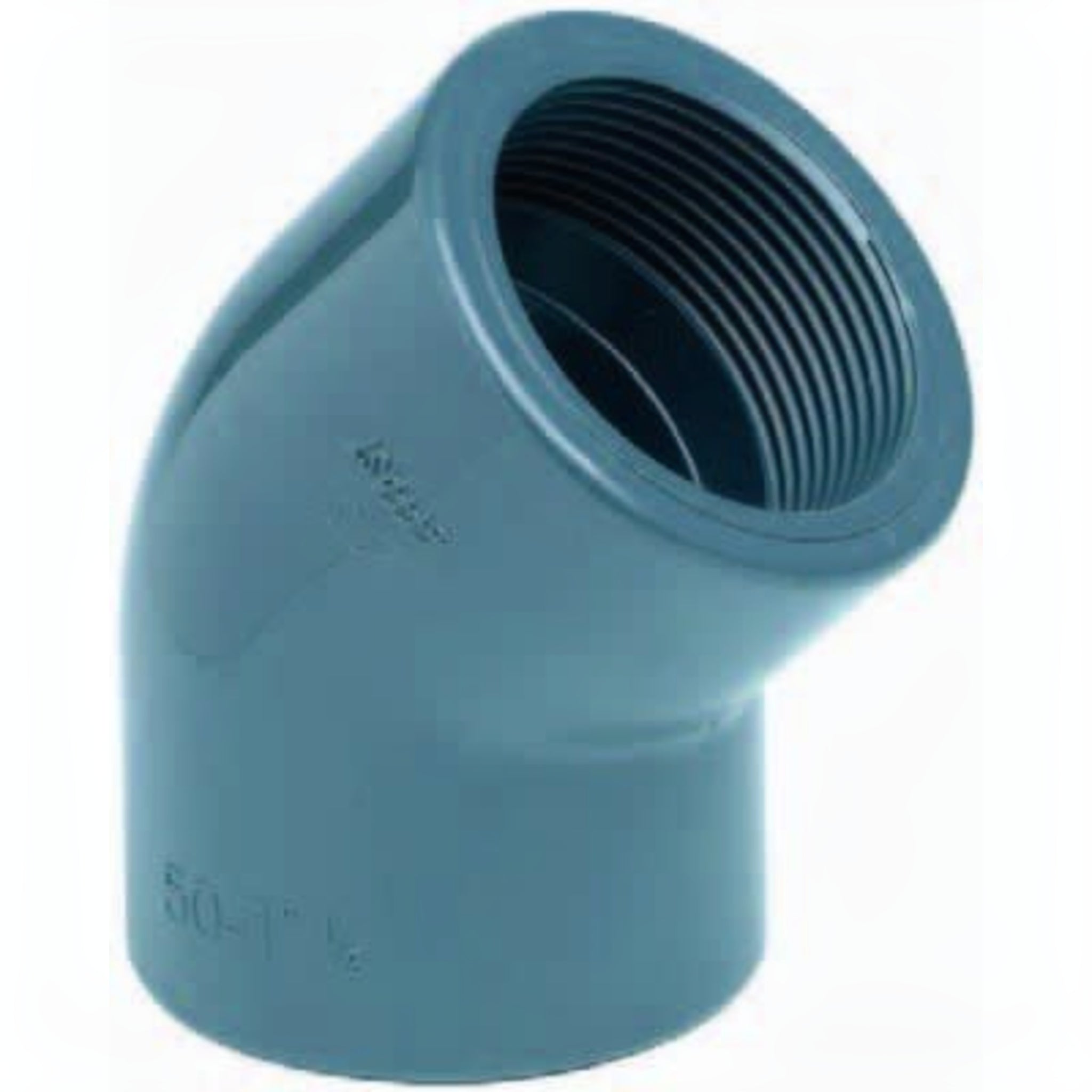 Effast Knie 45 graden PVC binnendraad 1/2 inch - Flauwe bocht dunne leiding