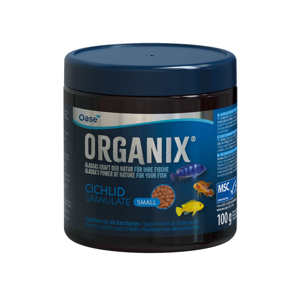 Oase ORGANIX Cichlid Granulate S 250 ml - Hoofdvoer voor kleine cichliden