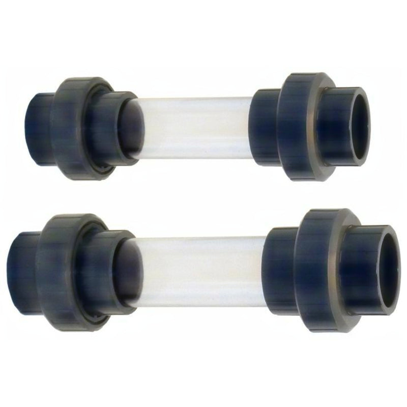 Zichtglas met koppeling 50 mm voor vijver PVC leiding, PVC Hulpstuk bij Vijvercentrum