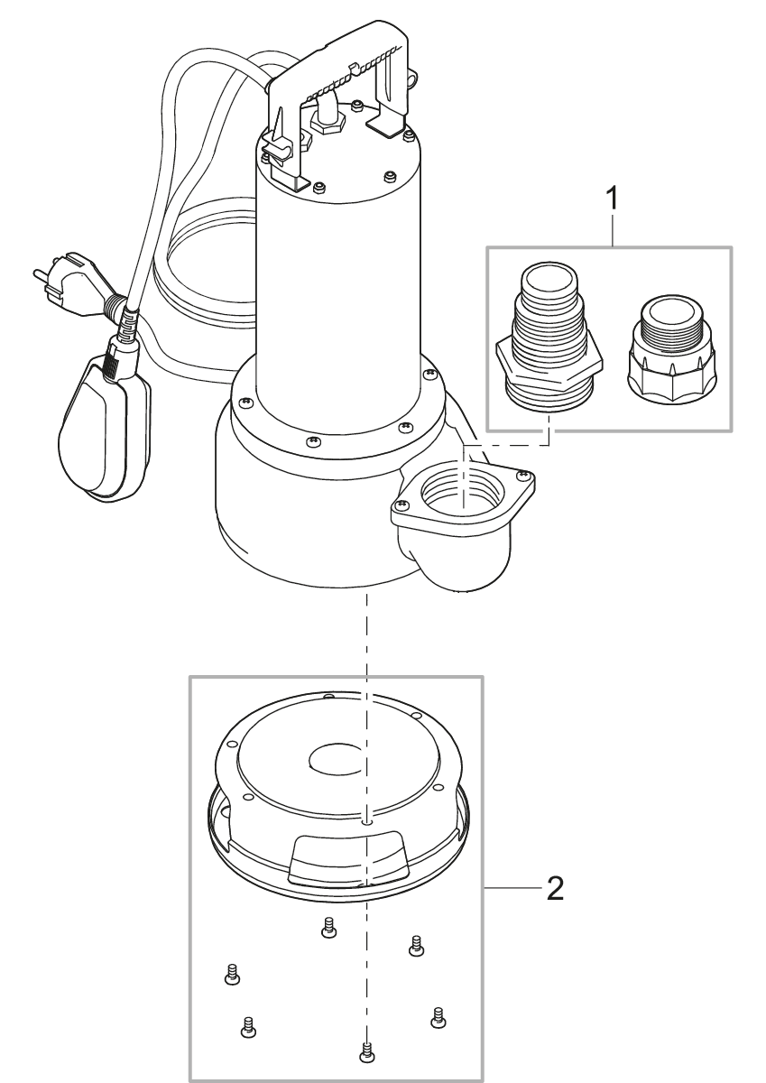 Oase Adapterset 2" (Voor MudDrain Vuilwaterpomp)