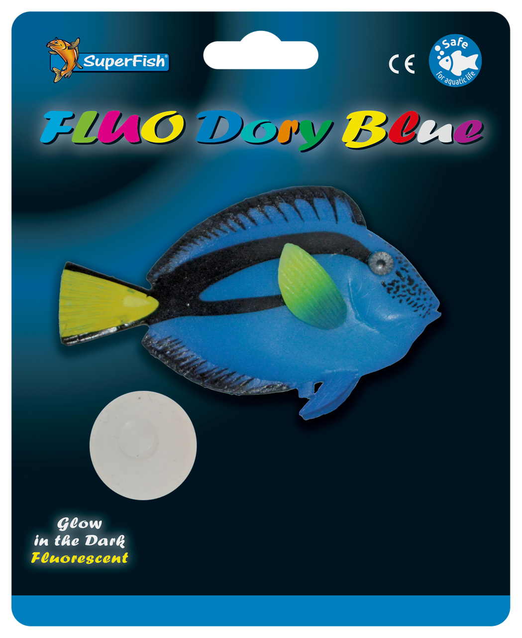 Superfish Fluo Dory Blauw - fluorescerend visornament voor aquarium