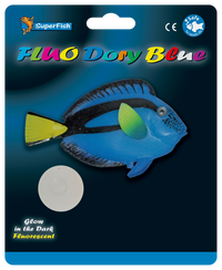 Superfish Fluo Dory Blauw - fluorescerend visornament voor aquarium, miniatuur 2