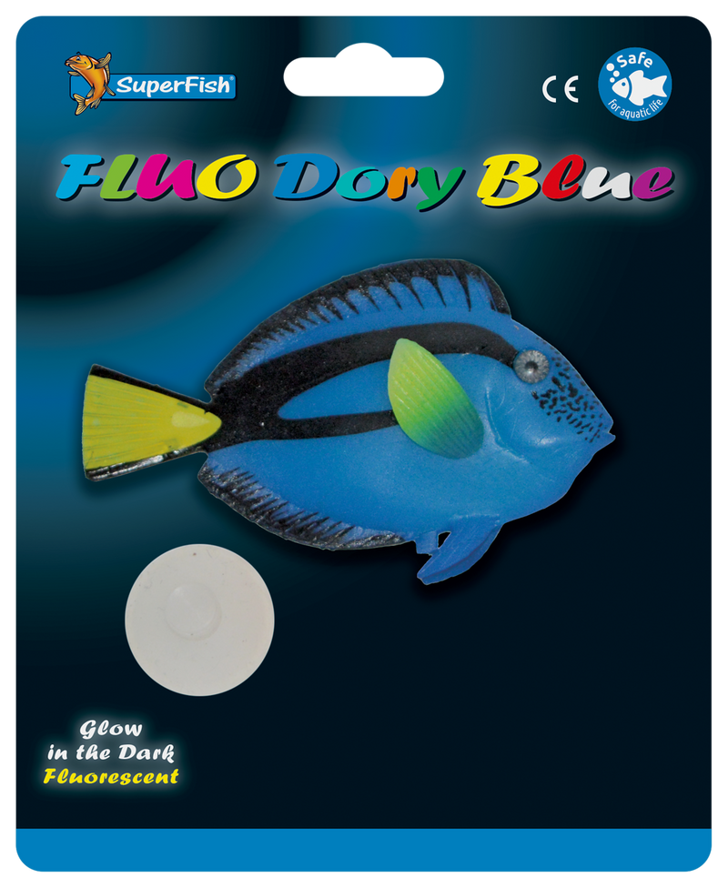 Superfish Fluo Dory Blauw - fluorescerend visornament voor aquarium, afbeelding 2 Aquarium Decoratie