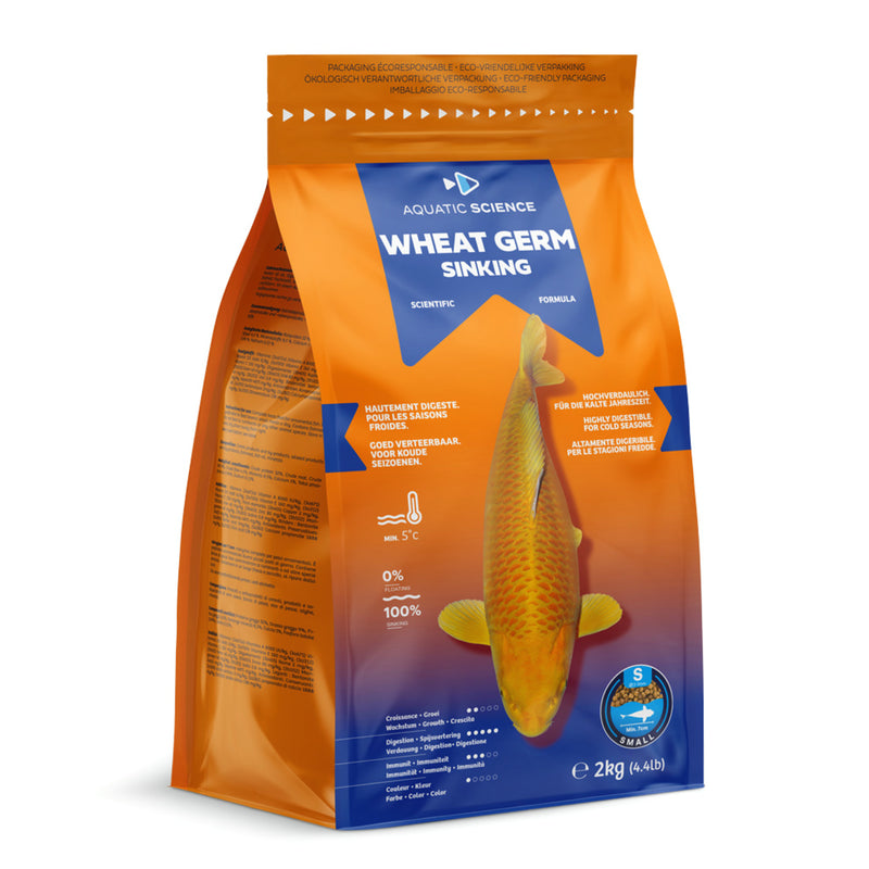 Aquatic Science Wheat Germ Sinking Large 2kg - productfoto, Koivoer Seizoen bij Vijvercentrum