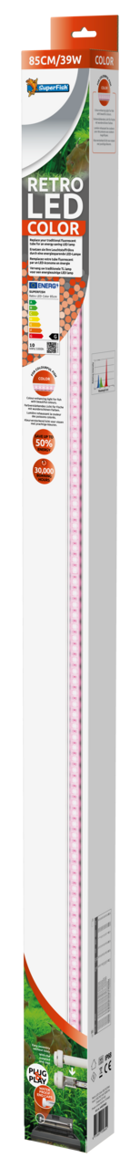 Superfish Retro LED Color T5 115 cm 54W - kleurversterkende LED-buis voor grote T5-armaturen, afbeelding 2 Aquarium Verlichting
