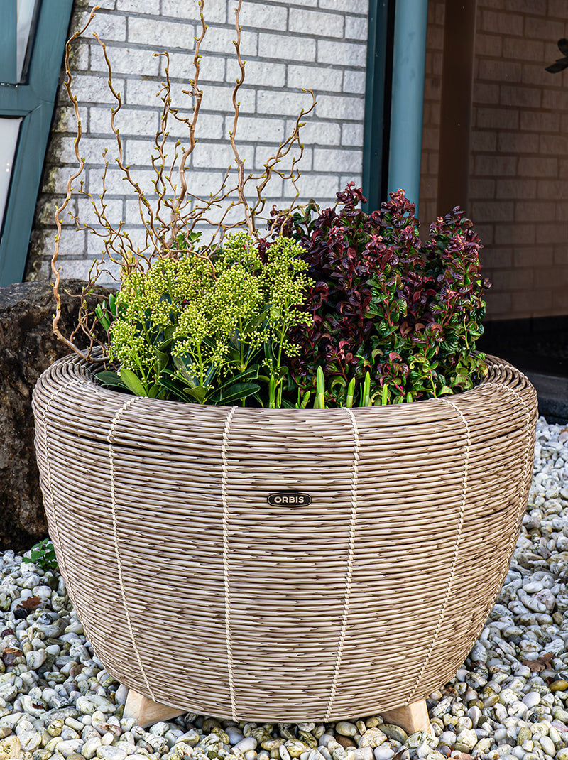 Velda Velda Orbis Planter Sepia - Wicker plantenbak 70 liter voor binnen en buiten, afbeelding 2 Plantenbak