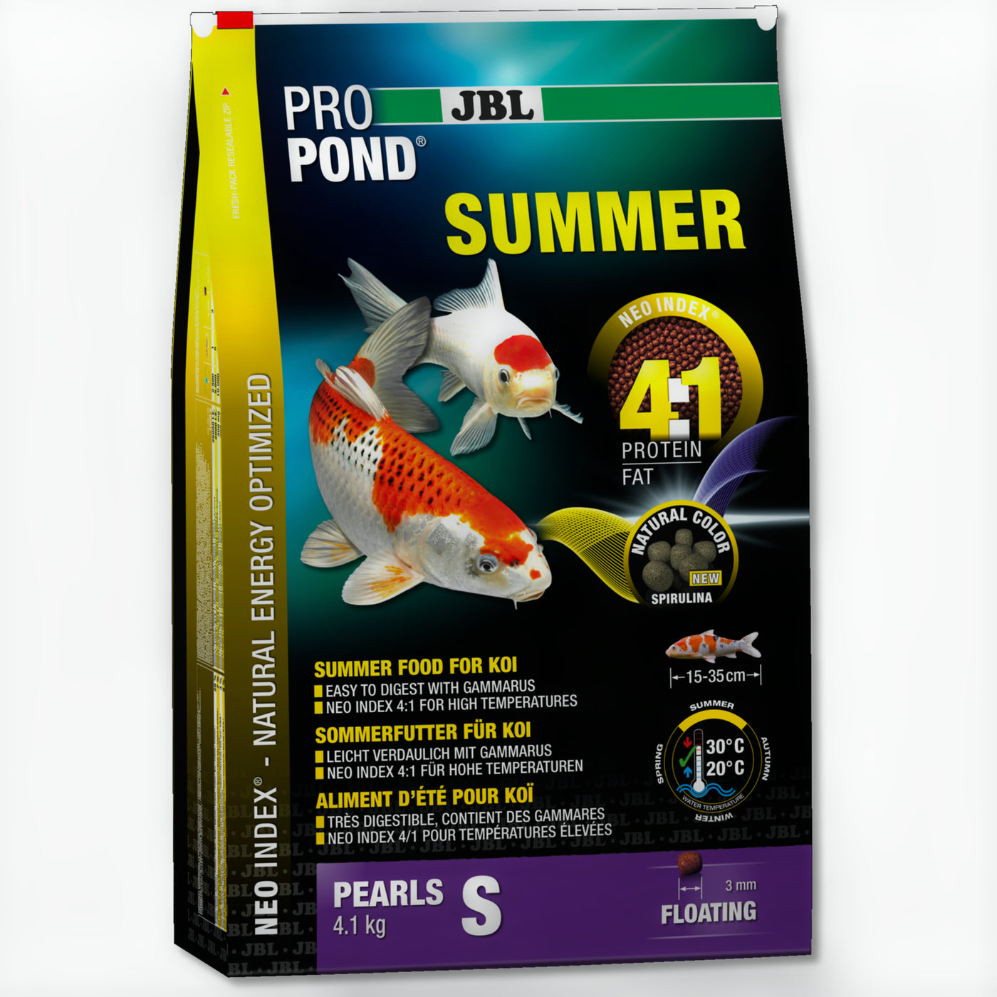JBL ProPond Summer S 4,1 kg - drijvend zomervoer voor kleine vijvervissen