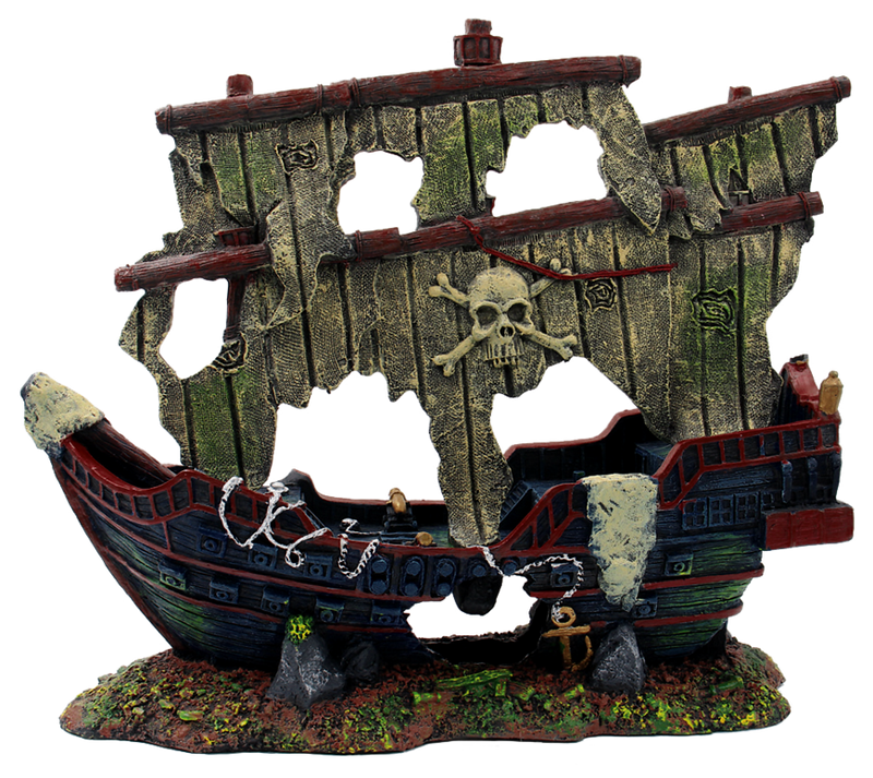 Superfish Scheepswrak XXL - Decoratief aquariumornament 70 x 26 x 56 cm, afbeelding 2 Aquarium