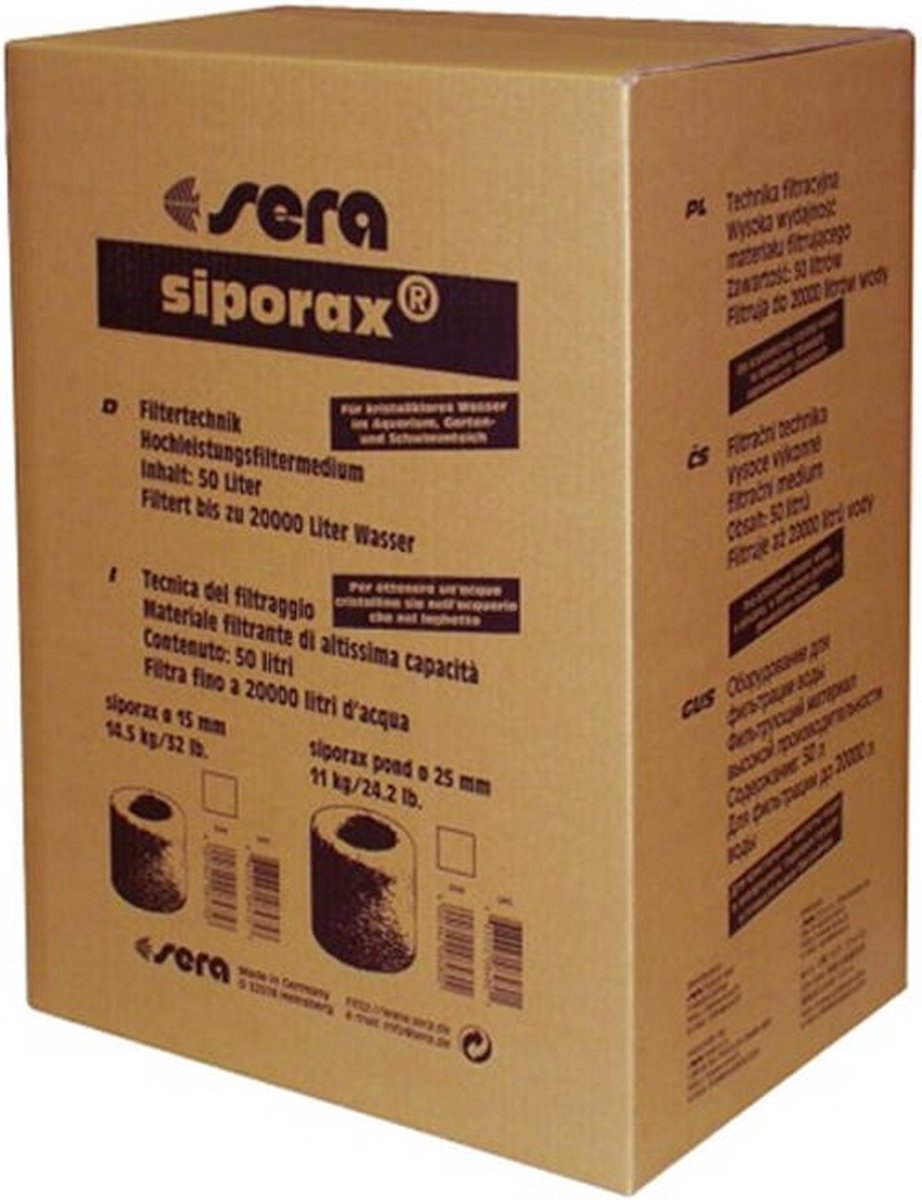 Sera Siporax Professional 15 mm - biologisch filtermedium 14,5 kg