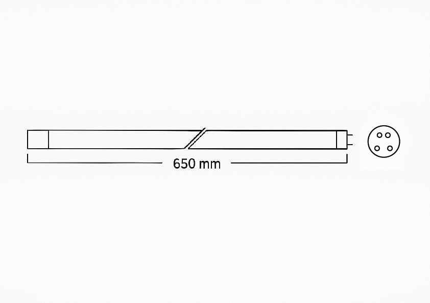 Filtreau 80 Watt - T5 - Witte fitting - lengte 650mm - UVC High Output Vervangingslamp - afbeelding 2