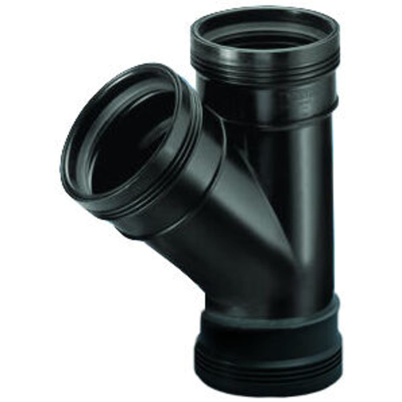 Wavin PP T-stuk 45 graden 40 mm zwart - Manchet aftakking voor drukloze afvoer
