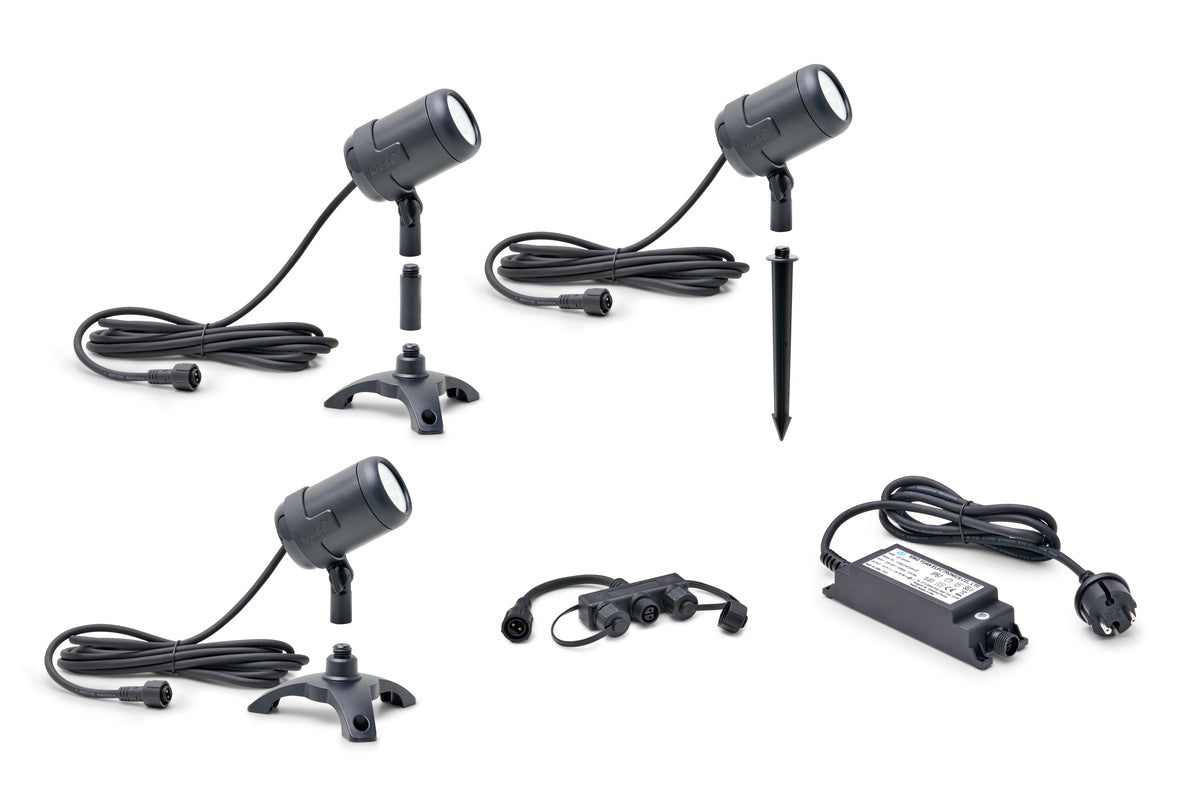 Oase LunAqua Connect M Set 3 - vijververlichting met 3 LED spots warm wit