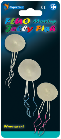 Superfish Fluo Moving Jelly Fish X3 - Set van 3 fluorescerende kwallen, miniatuur 2