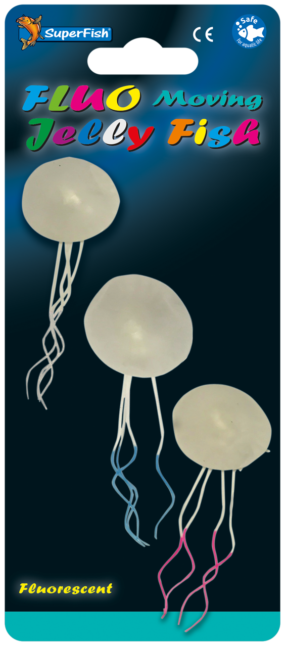 Superfish Fluo Moving Jelly Fish X3 - Set van 3 fluorescerende kwallen